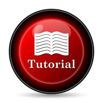 Tutorial icon. internet button on white background.. Stock Illustration
