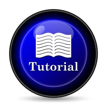 Tutorial icon. internet button on white background.. Stock Illustration