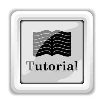 Tutorial icon. internet button on white background.. Illustrazione stock
