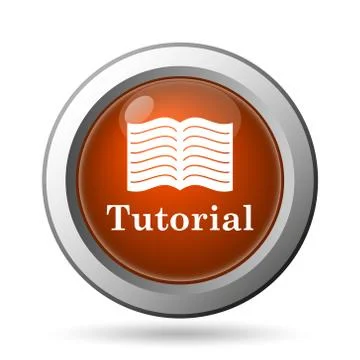 Tutorial icon. internet button on white background.. Illustrazione stock