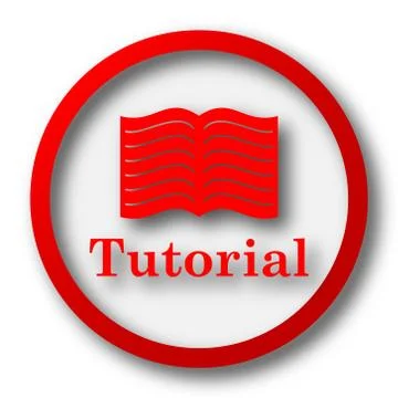 Tutorial icon. Internet button on white  background.. Stock Illustration