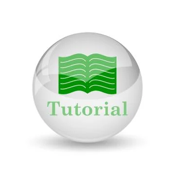 Tutorial icon. Internet button on white background.. Stock Illustration