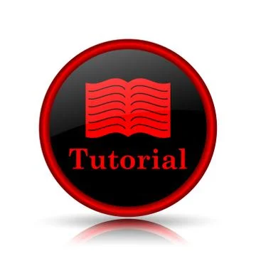 Tutorial icon. Internet button on white background.. Stock Illustration