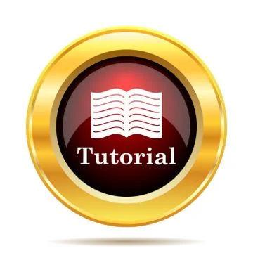 Tutorial icon. Internet button on white background.. Stockillustratie