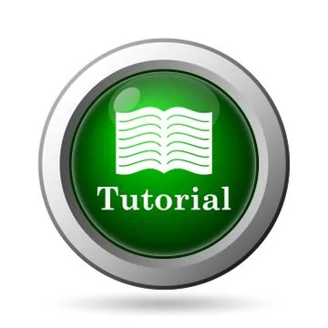 Tutorial icon. Internet button on white background. Illustrazione stock