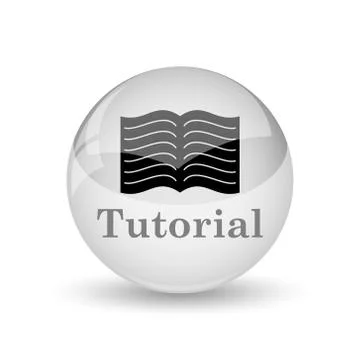 Tutorial icon. Internet button on white background. Illustrazione stock