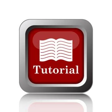 Tutorial icon. Internet button on white background. Illustrazione stock