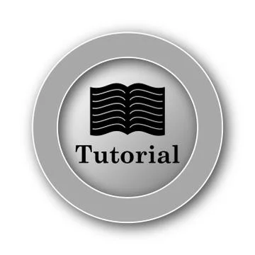 Tutorial icon. Internet button on white background.. 스톡 일러스트
