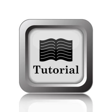 Tutorial icon. Internet button on white background.. Stockillustratie