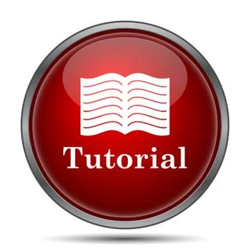Tutorial icon. Internet button on white background.. Stock Illustration