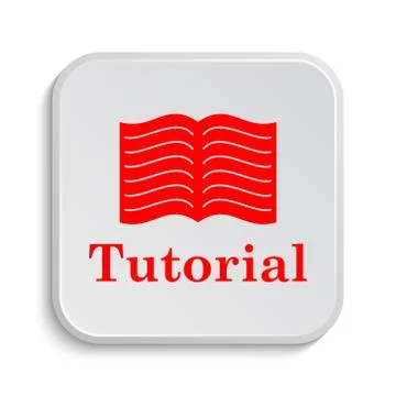 Tutorial icon. Internet button on white background.. Stockillustratie