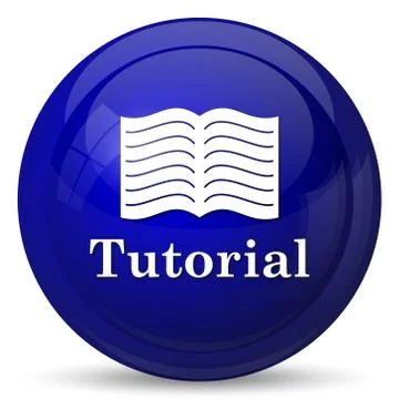 Tutorial icon. Internet button on white background.. Stock Illustration