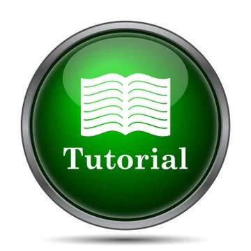 Tutorial icon. Internet button on white background.. Stock Illustration