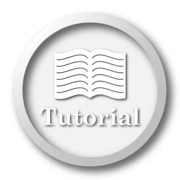 Tutorial icon. Internet button on white background.. Stock Illustration