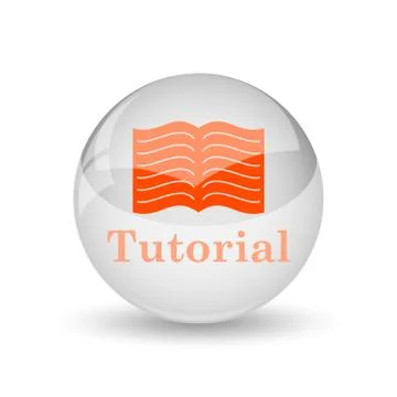 Tutorial icon. Internet button on white background.. 스톡 일러스트
