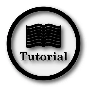 Tutorial icon. Internet button on white background.. Illustrazione stock