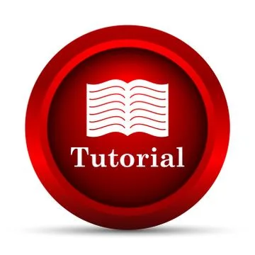 Tutorial icon. Internet button on white background.. Stock Illustration