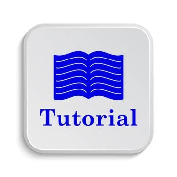 Tutorial icon. Internet button on white background.. Stock Illustration