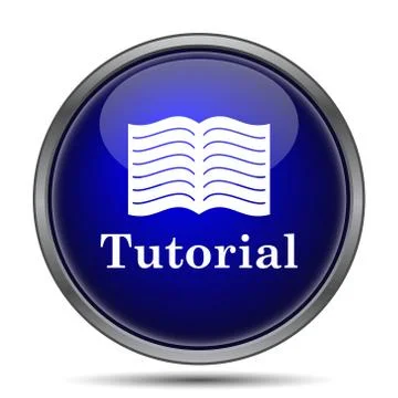 Tutorial icon. Internet button on white background.. Stock Illustration