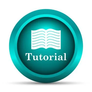 Tutorial icon. Internet button on white background.. 库存插图