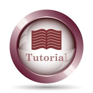 Tutorial icon. Internet button on white background.. 库存插图