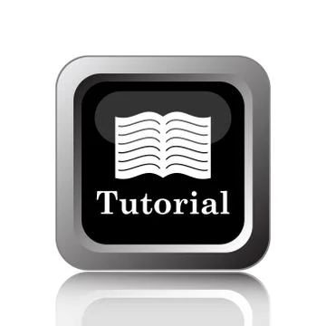 Tutorial icon. Internet button on white background.. Stock Illustration