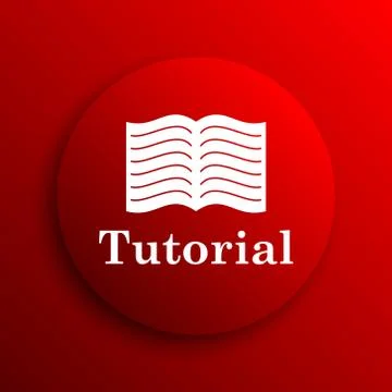 Tutorial icon. Internet button on white background.. Stock Illustration