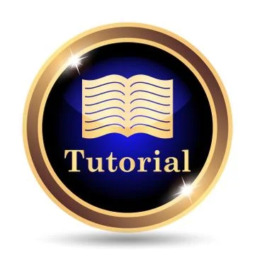 Tutorial icon. Internet button on white background.. Stockillustratie