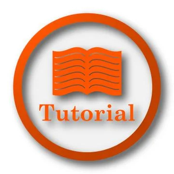 Tutorial icon. Internet button on white background.. Stock Illustration