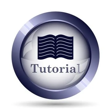 Tutorial icon. Internet button on white background.. Stock Illustration