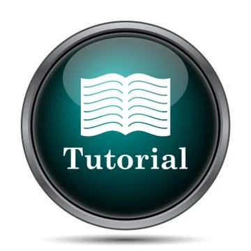 Tutorial icon. Internet button on white background.. Stock Illustration
