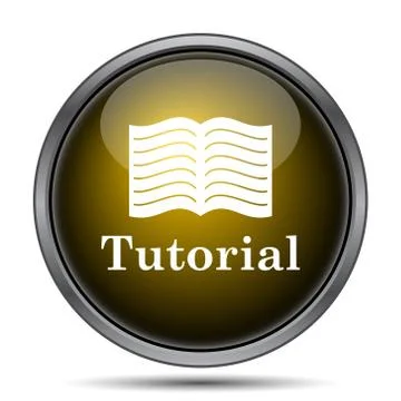 Tutorial icon. Internet button on white background.. Stock Illustration