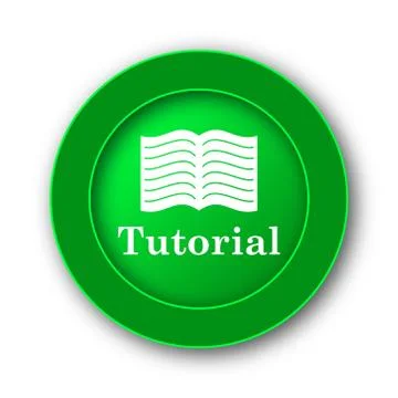 Tutorial icon. Internet button on white background.. Stock Illustration