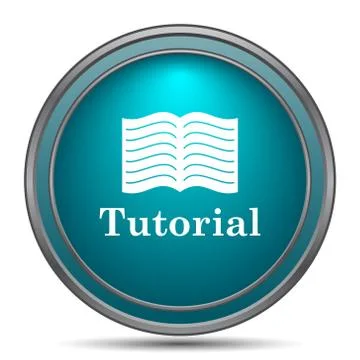 Tutorial icon. Internet button on white background.. Stock Illustration