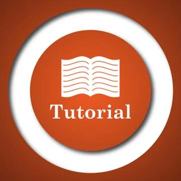Tutorial icon. Internet button on white background. . Stock Illustration