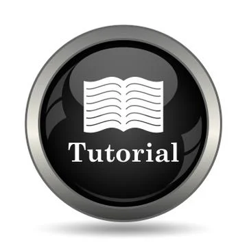 Tutorial icon. Internet button on white background. . Stock Illustration