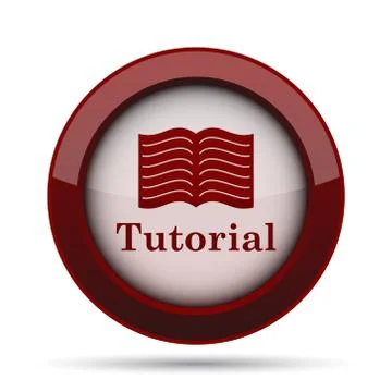 Tutorial icon. Internet button on white background. . Illustrazione stock