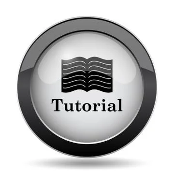 Tutorial icon. Internet button on white background.. Stockillustratie