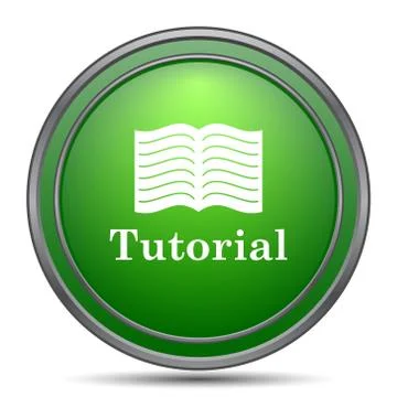 Tutorial icon. Internet button on white background.. Stock Illustration