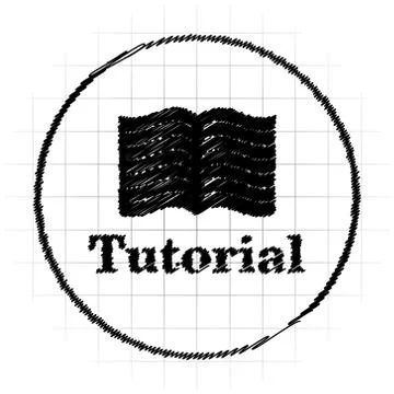 Tutorial icon. Internet button on white background.. Stock Illustration