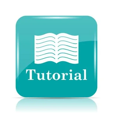 Tutorial icon. Internet button on white background.. Stock Illustration