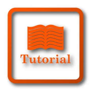 Tutorial icon. Internet button on white background.. Stock Illustration