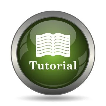 Tutorial icon. Internet button on white background. . Stock Illustration