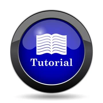 Tutorial icon. Internet button on white background.. Stock Illustration