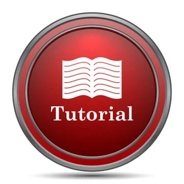 Tutorial icon. Internet button on white background.. Stock Illustration