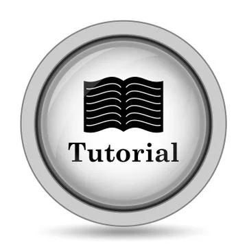 Tutorial icon. Internet button on white background.. Stock Illustration