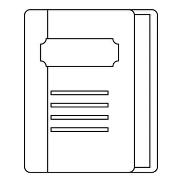Tutorial icon, outline style Stockillustratie