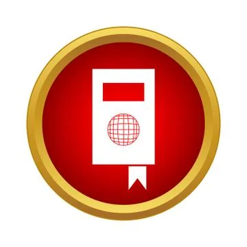Tutorial icon, simple style Stock Illustration