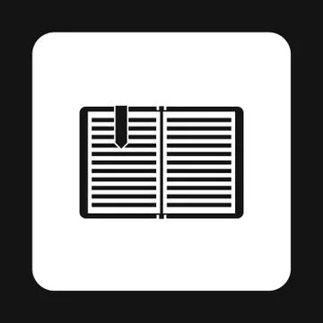 Tutorial icon, simple style Illustrazione stock