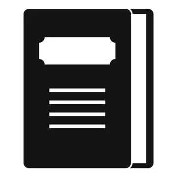 Tutorial icon, simple style Illustrazione stock